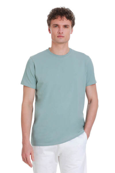 Mavi Regular Fit Bisiklet Yaka Pamuklu Tişört 