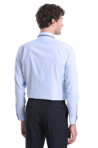 Mavi Regular Fit 100% Pamuklu Slim Yaka Uzun Kollu Klasik Gömlek - 6