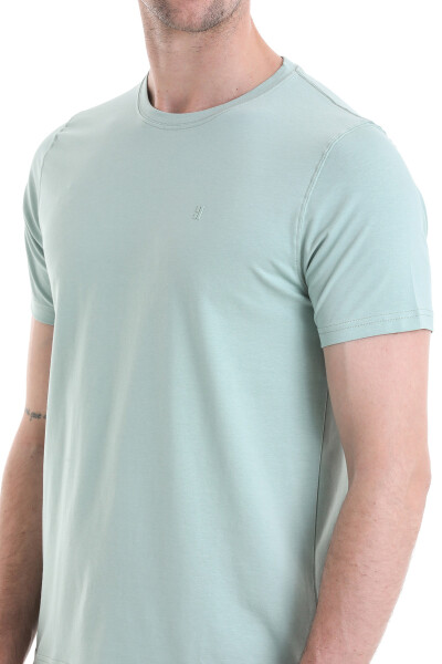 Mavi Regular Fit Pamuklu Bisiklet Yaka Tişört - 5