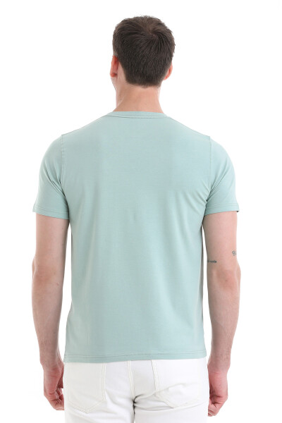 Mavi Regular Fit Pamuklu Bisiklet Yaka Tişört - 6