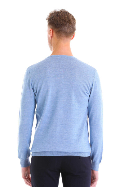 Mavi Comfort Fit Bisiklet Yaka Yünlü Kazak - 6