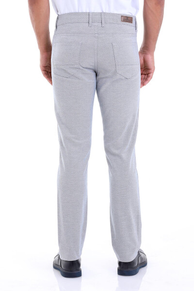 Gri Regular Fit Desenli Pamuklu 5 Cep Kanvas Pantolon - 6
