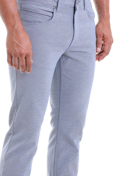 Mavi Regular Fit Desenli Pamuklu 5 Cep Kanvas Pantolon - 4