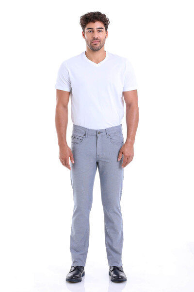 Mavi Regular Fit Desenli Pamuklu 5 Cep Kanvas Pantolon - 1