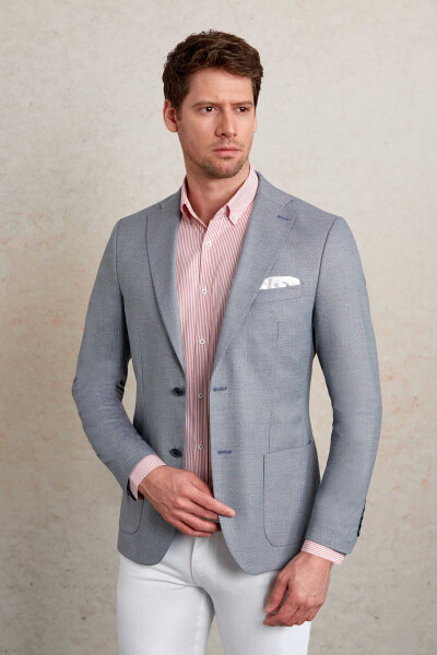 Mavi Slim Fit Mono Yaka Klasik Ceket - 3