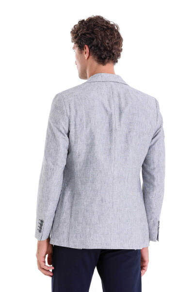 Mavi Slim Fit Mono Yaka Casual Keten Ceket - 7