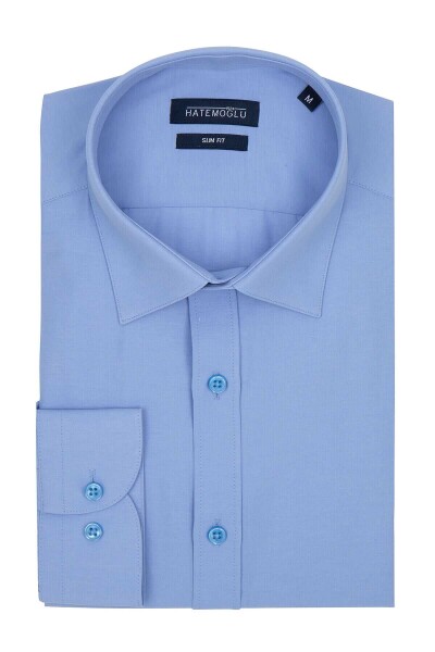 Mavi Slim Fit Pamuklu Slim Yaka Uzun Kollu Spor Gömlek 