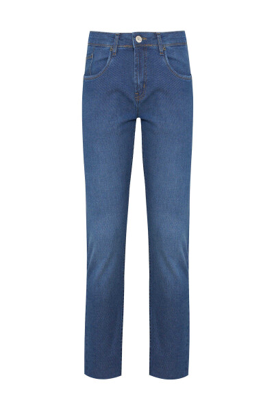 Mavi Dinamik Fit Desenli Pamuklu 5 Cep Kot Pantolon - 1