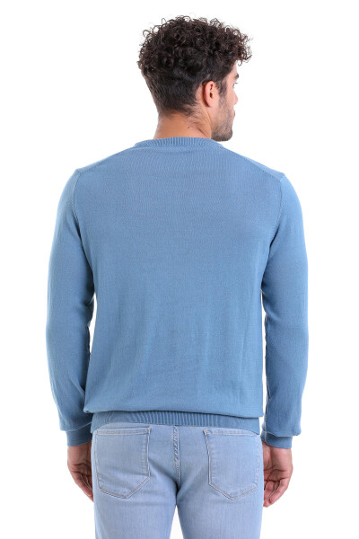 Mavi Regular Fit Bisiklet Yaka 100% Pamuklu Triko Kazak - 5