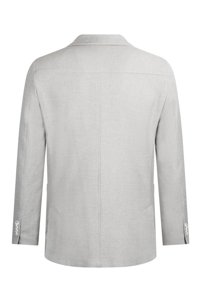 Taş Comfort Fit Mono Yaka Klasik Keten Ceket - Saykı (1)