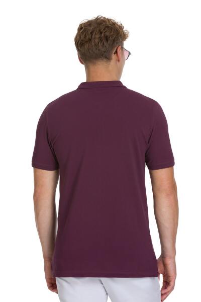 Mor Regular Fit 100% Pamuklu Polo Yaka Tişört - 5