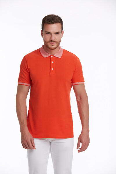 Turuncu Regular Fit 100% Pamuklu Polo Yaka Tişört - 2