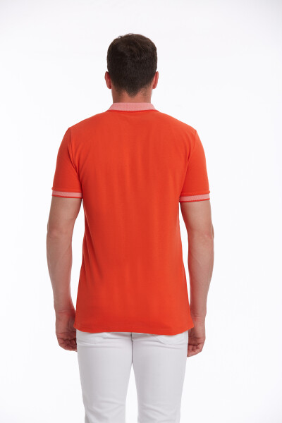 Turuncu Regular Fit 100% Pamuklu Polo Yaka Tişört - 7