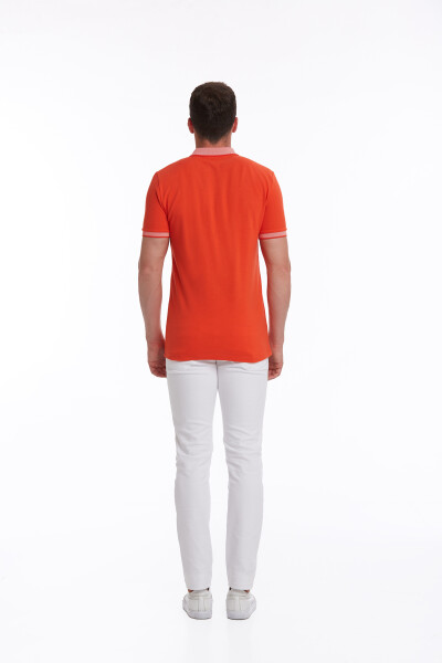 Turuncu Regular Fit 100% Pamuklu Polo Yaka Tişört - 8