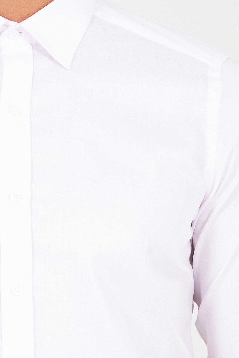 Pembe Slim Fit Desenli 100% Pamuk Uzun Kol Spor Gömlek - Hatemoğlu (1)