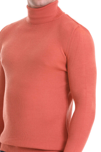 Somon Slim Fit Fitilli Balıkçı Yaka Yünlü Triko Kazak - 4