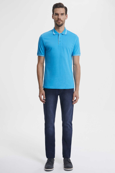 Turkuaz Polo Yaka Basic Tişört - 2