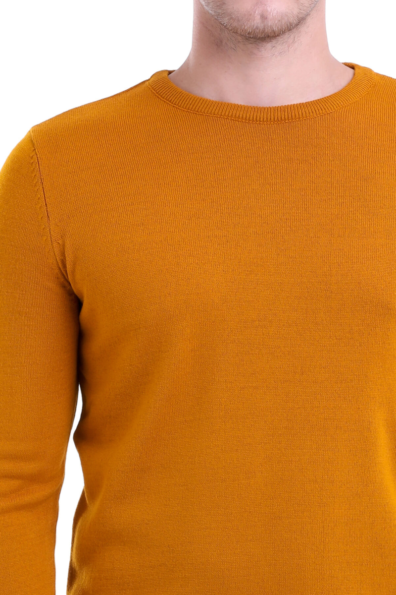 Safran Regular Fit Düz Bisiklet Yaka Triko Kazak - Hatemoğlu (1)