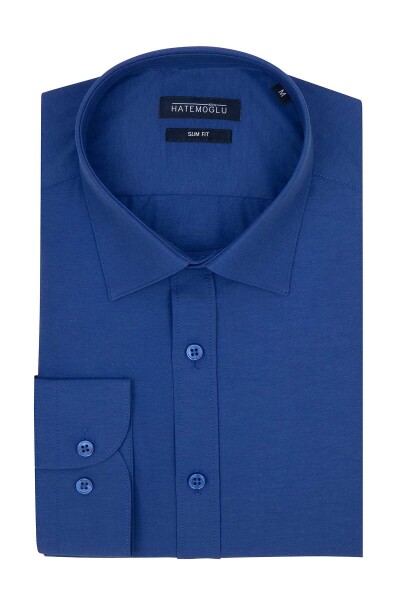 Saks Slim Fit Pamuklu Slim Yaka Uzun Kollu Klasik Gömlek 