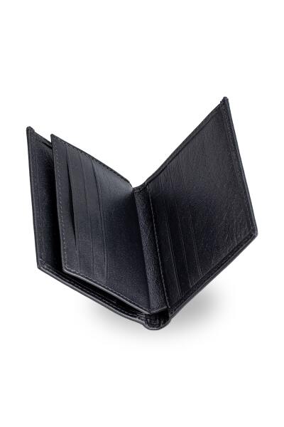 Siyah 100% Deri Cüzdan - 2