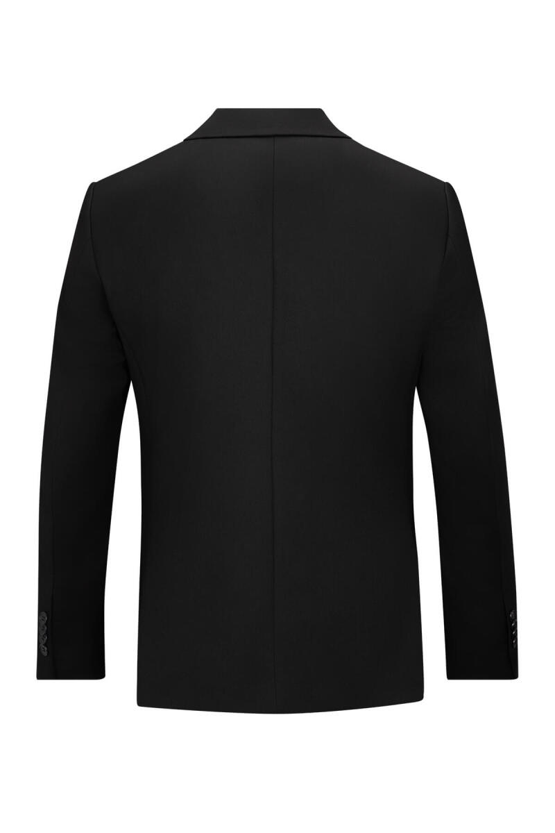 Siyah Comfort Fit Mono Yaka Klasik Takım Elbise - Hatemoğlu (1)