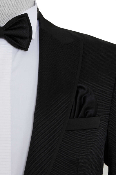 Siyah Cerimonia Slim Fit Takım Elbise - 3