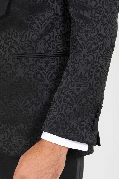 Siyah Slim Fit Damatlık - 6