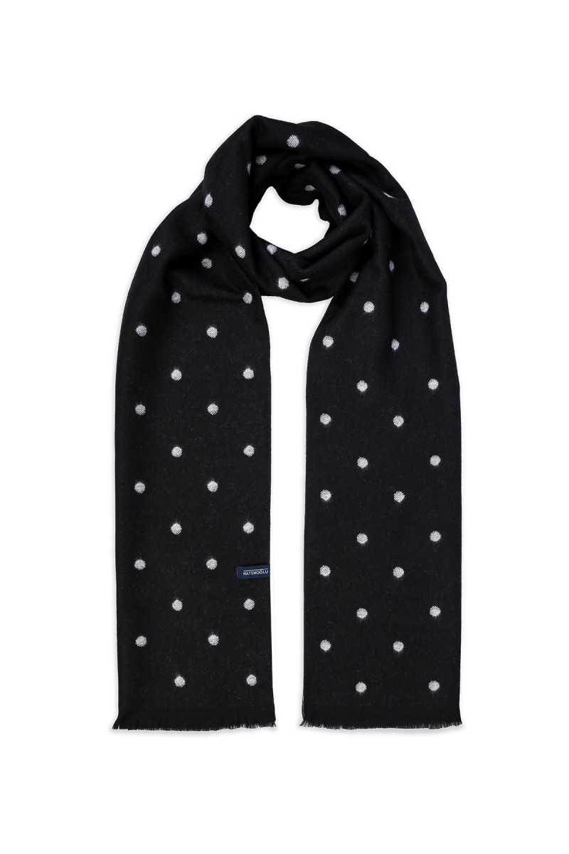 Siyah Çift Taraflı Atkı - HATEMOĞLU