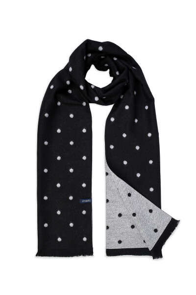 Siyah Çift Taraflı Atkı - 2