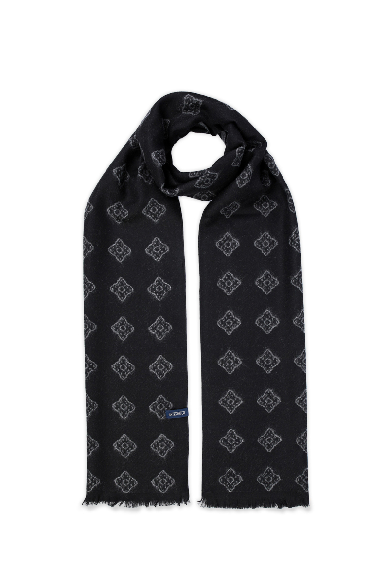 Siyah Çift Taraflı Atkı - Hatemoğlu