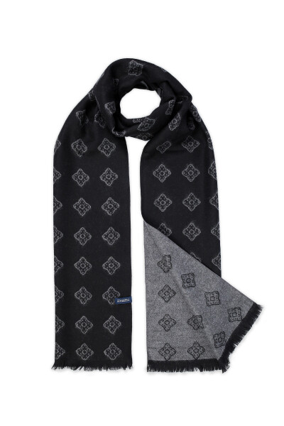 Siyah Çift Taraflı Atkı - 2