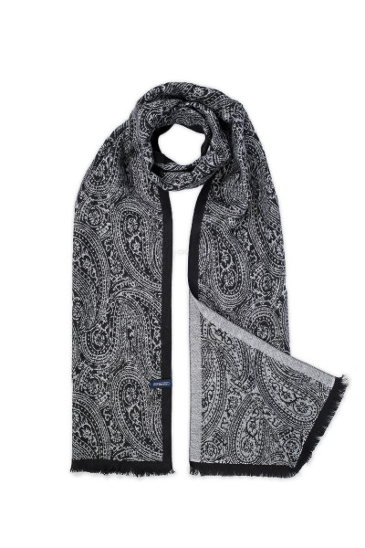 Siyah Çift Taraflı Atkı - 2