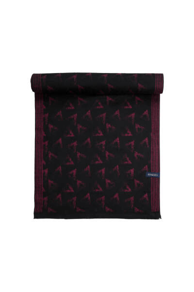 Siyah Desenli Atkı - 2