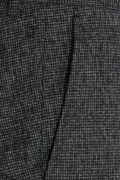 Siyah Slim Fit Yandan Cep Flanel Pantolon - 3