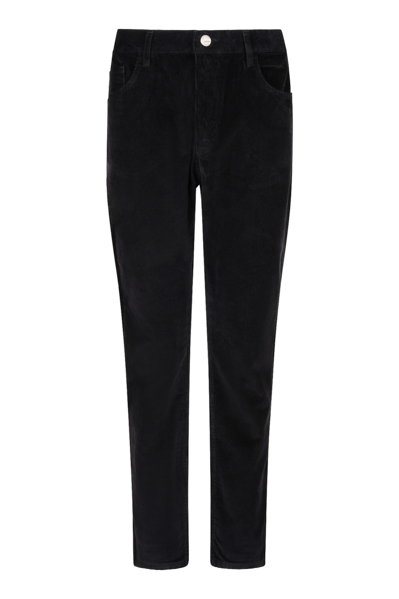 Siyah Dinamik Fit 5 Cep Kadife Pantolon - Hatem Saykı