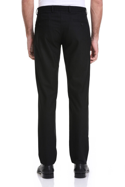 Siyah Dinamik Fit Düz Yandan Cepli Jogger Pantolon - 5