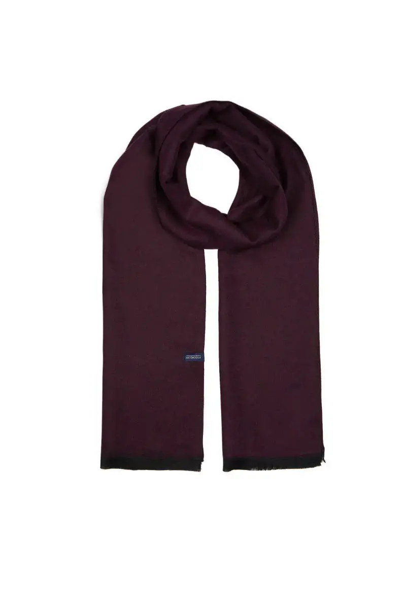 Siyah-Bordo Çift Taraflı Atkı - Hatemoğlu (1)