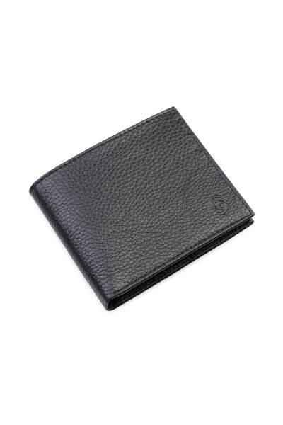 Siyah Floter 100% Deri Cüzdan 