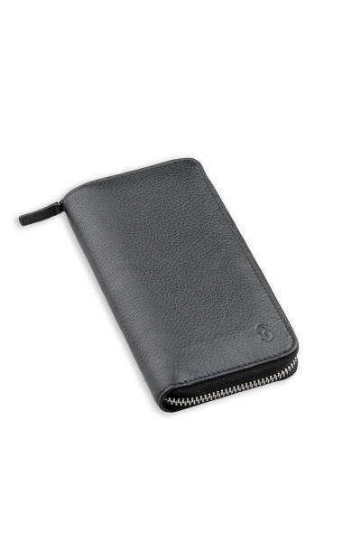 Siyah Floter 100% Hakiki Deri Cüzdan 