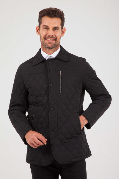 Siyah Kapitone Mont - 1