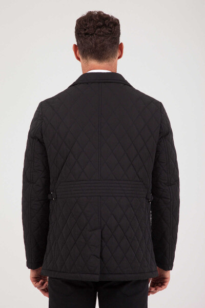 Siyah Kapitone Mont - 5