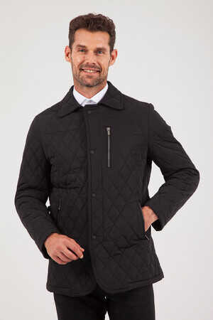 Siyah Kapitone Mont - 6