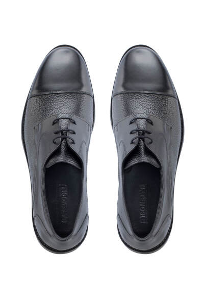 Siyah Klasik 100% Hakiki Deri Ayakkabı - 2