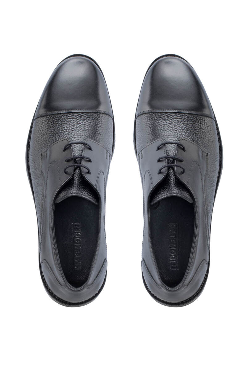 Siyah Klasik 100% Hakiki Deri Ayakkabı - Hatemoğlu (1)