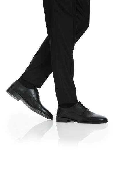 Siyah Klasik 100% Hakiki Deri Ayakkabı - 7