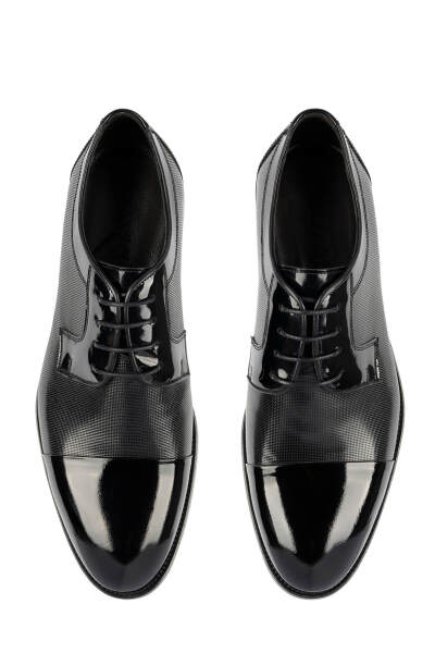 Siyah Klasik Bağcıklı Deri Ayakkabı - 2