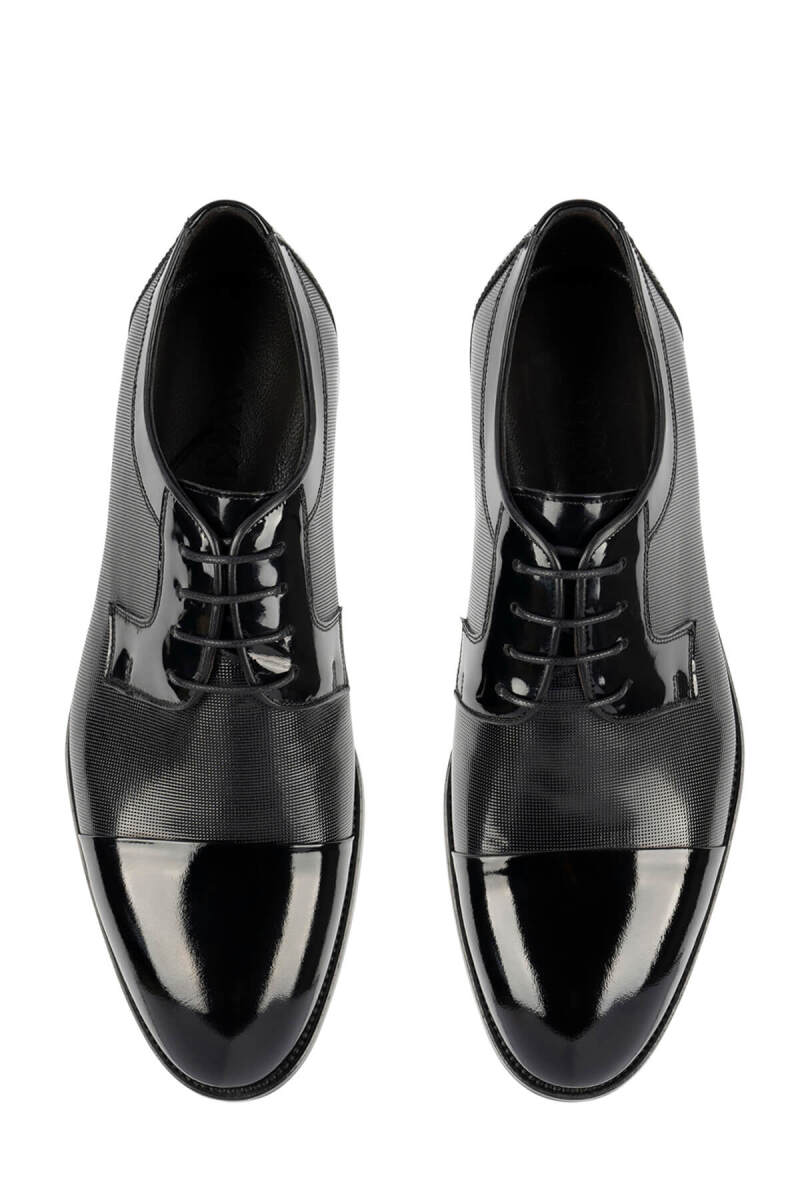 Siyah Klasik Bağcıklı Deri Ayakkabı - Hatem Saykı (1)