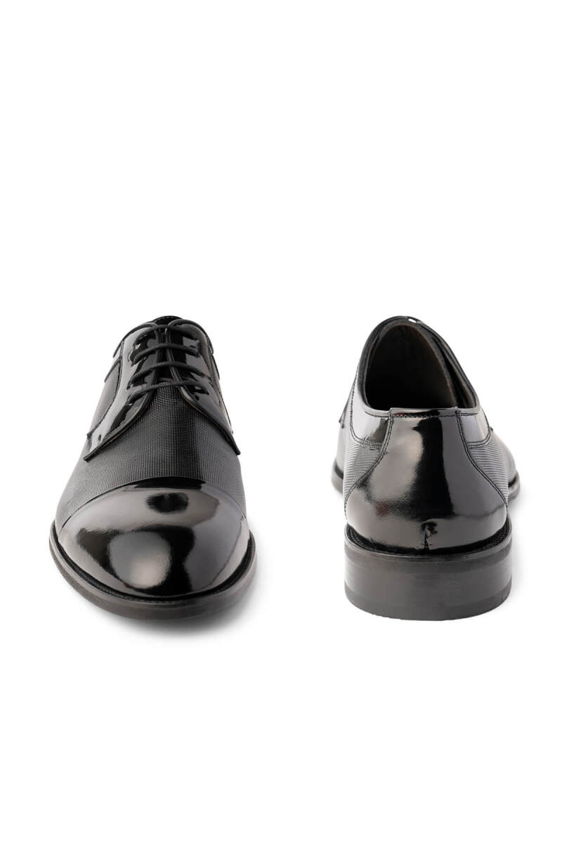 Siyah Klasik Bağcıklı Deri Ayakkabı - Hatem Saykı (1)