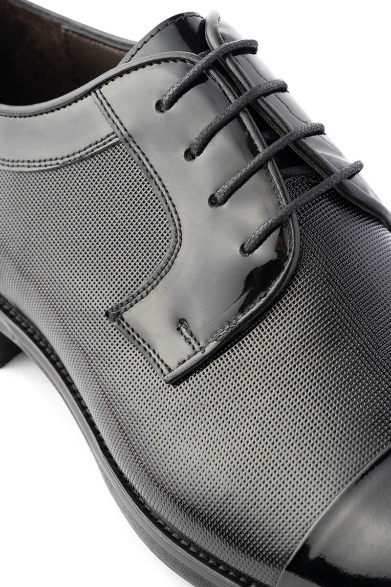 Siyah Klasik Bağcıklı Deri Ayakkabı - Hatem Saykı (1)