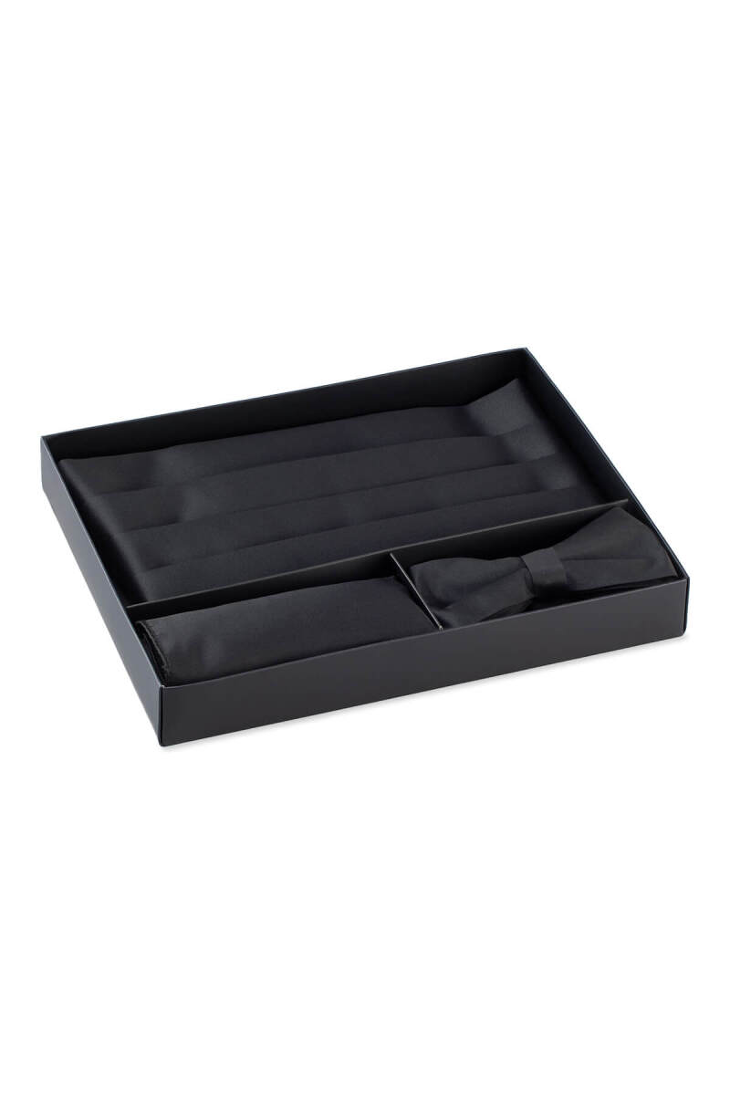 Siyah Kuşak Papyon Mendil Set - Hatemoğlu (1)